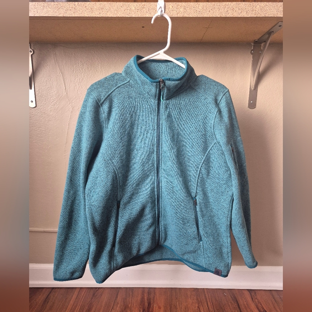 L.L. Bean Teal Full-Zip Fleece Jacket